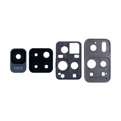 Стекло камеры для Xiaomi Redmi Note 11 Pro+ 5G в сборе с рамкой Черный