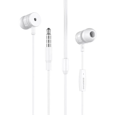 Гарнитура "3,5 мм" Jack Borofone BM31 (вакуумные) Белый