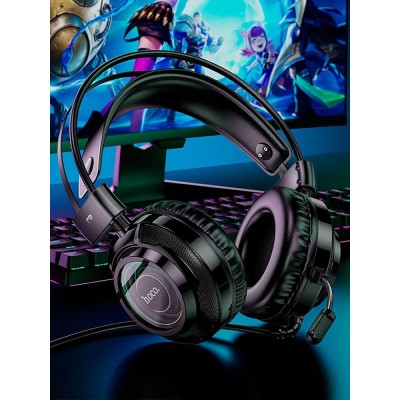 Проводные наушники Hoco W110 (мониторные, накладные) Черный