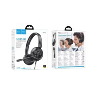 Проводные наушники Hoco W112 (мониторные, накладные) Черный