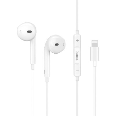 Гарнитура Lightning Hoco L7 Plus (вкладыши) Белый