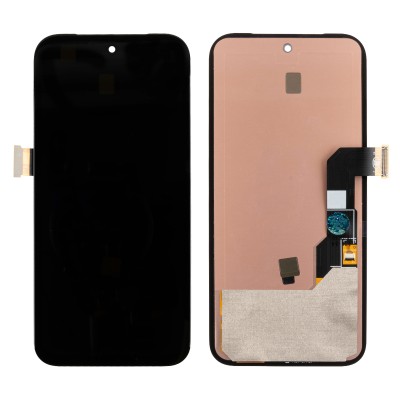 Дисплей для Google Pixel 8a (G576D) в сборе с тачскрином Черный - (Soft OLED)