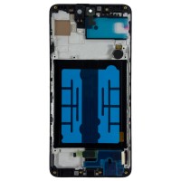 Дисплей для Samsung A515F Galaxy A51 модуль с рамкой Черный - (In-Cell) - Премиум