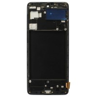 Дисплей для Samsung A715F Galaxy A71 модуль с рамкой Черный - (In-Cell)