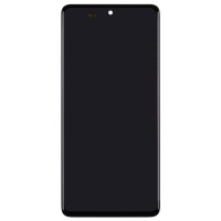 Дисплей для Samsung A715F Galaxy A71 модуль с рамкой Черный - (OLED) (Full Size)