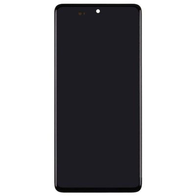 Дисплей для Samsung A715F Galaxy A71 модуль с рамкой Черный - (OLED) (Full Size)