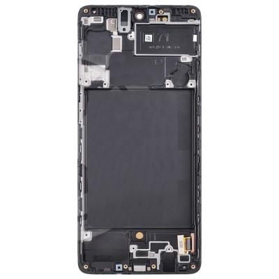 Дисплей для Samsung A715F Galaxy A71 модуль с рамкой Черный - (OLED) (Full Size)