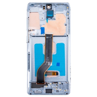 Дисплей для Samsung G985F Galaxy S20+ модуль с рамкой Синий - (OLED) (Full Size)