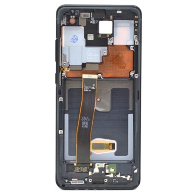 Дисплей для Samsung G988B Galaxy S20 Ultra модуль с рамкой Черный - Сервисный Оригинал