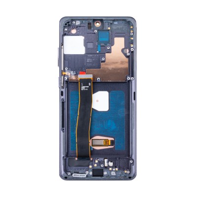 Дисплей для Samsung G988B Galaxy S20 Ultra модуль с рамкой Черный - (Soft OLED, 120 Гц) (Full Size)