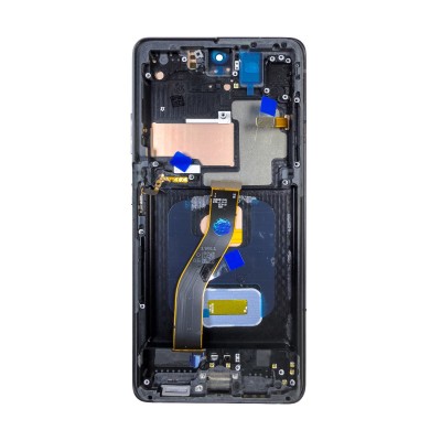 Дисплей для Samsung G998B Galaxy S21 Ultra модуль с рамкой Черный - (Soft OLED, 120 Гц) (Full Size)