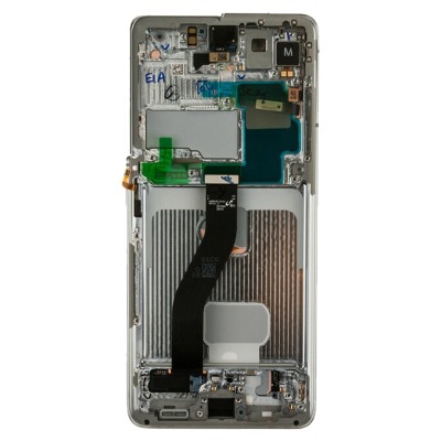 Дисплей для Samsung G998B S21 Ultra модуль Серебро - (OLED) (Full Size)