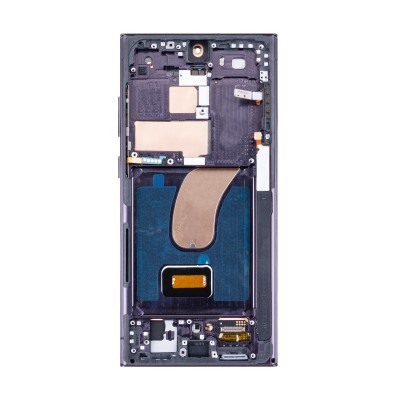 Дисплей для Samsung S918B Galaxy S23 Ultra модуль с рамкой и тачскрином (черный) - (OLED)
