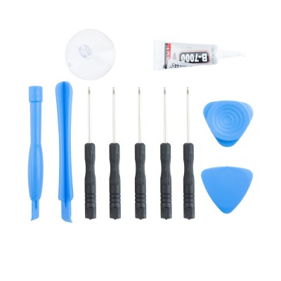 Дисплей для Xiaomi Redmi 9A в сборе с тачскрином Черный - Оптима (Комплект: набор инструментов + клей + защитное стекло)