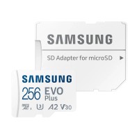 Карта памяти MicroSDXC 256GB Class 10 Samsung Evo Plus U3 V30 A2 + SD адаптер