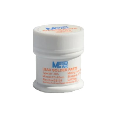Паста паяльная MaAnt MY-38A (50 г, низкотемпературная 138°C, бессвинцовая)