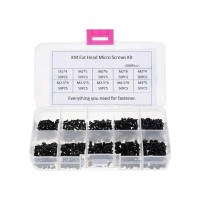Набор винтов для ноутбука (10 размеров, 500 шт.) Черный