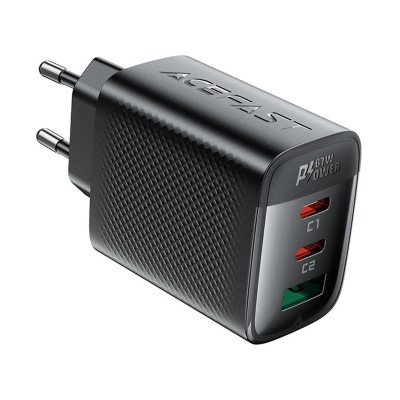Сетевое зарядное устройство USB/Type-C Acefast A108 (67W, PD, 3 порта, GaN) Черный
