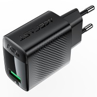 Сетевое зарядное устройство USB Acefast A90 (18W, QС3.0, GaN) Черный Сетевое зарядное устройство USB Acefast A90 (18W, QС3.0, GaN) Черный