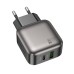 Сетевое зарядное устройство USB/Type-C Borofone BAS55A (30W, QС3.0, PD, 2 порта) Черный