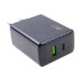Сетевое зарядное устройство USB/Type-C GaN (65W, QC3.0, PD, 2 порта) Черный