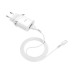 Сетевое зарядное устройство USB Hoco C12Q (18W, QС3.0, кабель MicroUSB) Белый