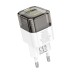 Сетевое зарядное устройство USB/Type-C Hoco C131A (30W, QC3.0, PD, 2 порта, прозрачный) Черный