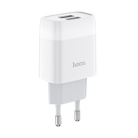 Сетевое зарядное устройство USB Hoco C73A (12W, 2 порта) Белый