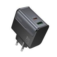 Сетевое зарядное устройство USB/Type-C Hoco CS74A (45W, QC3.0, PD, 2 порта) Черный