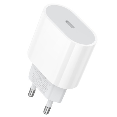 Сетевое зарядное устройство Type-C Borofone BA100A (20W, PD) Белый
