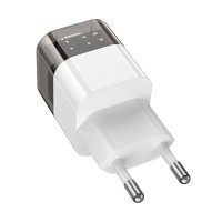 Сетевое зарядное устройство Type-C Hoco C125A (20W, PD, прозрачный) Черный
