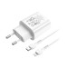 Сетевое зарядное устройство Type-C Hoco N22 (25W, PD, кабель Type-C-Lightning) Белый