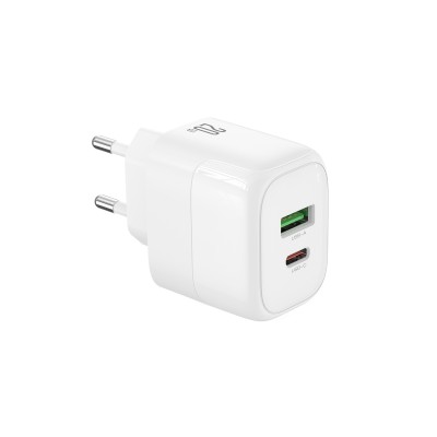 Сетевое зарядное устройство USB/Type-C XO L137 (20W, QС3.0, PD, 2 порта) Белый