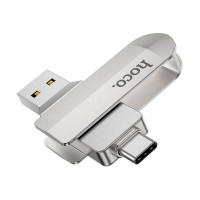 USB-флеш (USB 3.0 + Type-C) 32GB Hoco UD10 Wise Серебро