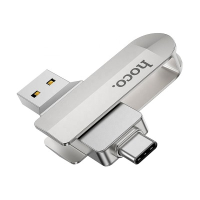 USB-флеш (USB 3.0 + Type-C) 32GB Hoco UD10 Wise Серебро