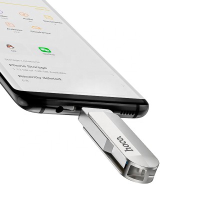 USB-флеш (USB 3.0 + Type-C) 32GB Hoco UD10 Wise Серебро