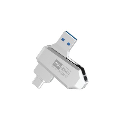 USB-флеш (USB 3.0 + Type-C) 64GB XO U50 Серебро