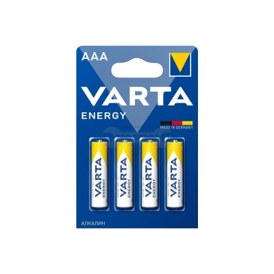 Батарейка AAA LR03 Varta ENERGY 1.5V (4 шт. в блистере)