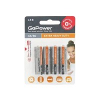 Батарейка AA R6 GoPower Heavy Duty 1.5V (4 шт. в блистере)