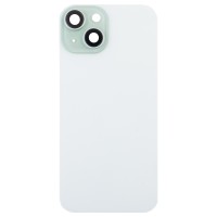 Задняя крышка для Apple iPhone 15 в сборе со стеклом камеры (зеленая) (стекло, логотип) - Премиум