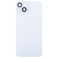 Задняя крышка для Apple iPhone 15 Plus в сборе со стеклом камеры (голубая) (стекло, логотип) - Премиум Задняя крышка для Apple iPhone 15 Plus в сборе со стеклом камеры (голубая) (стекло, логотип) - Премиум