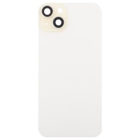 Задняя крышка для Apple iPhone 15 Plus в сборе со стеклом камеры (желтая) (стекло, логотип) - Премиум Задняя крышка для Apple iPhone 15 Plus в сборе со стеклом камеры (желтая) (стекло, логотип) - Премиум