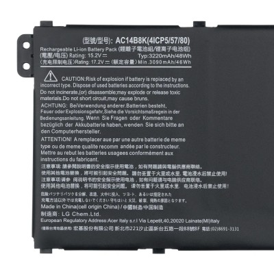 Аккумуляторная батарея для ноутбука Acer Chromebook CB3-111-C8UB (AC14B8K)