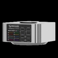 Зарядная станция Mechanic X Power Max (300W, 10 портов, 10 Type-C-PD, Qi 15W, LCD)