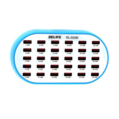 Зарядная станция Relife RL-304M (160W, 30 портов, 30USB-QC1.0)