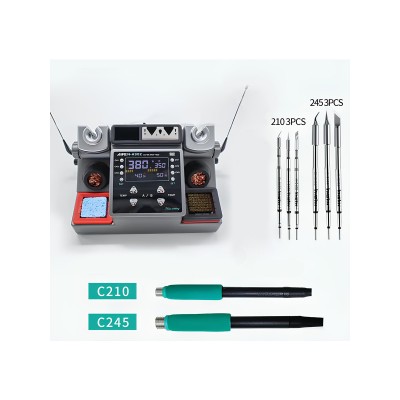 Паяльная станция Aifen A902 (T115/T210/T245) (350W, 2 канала, 3 ручки + 9 жал)