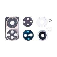 Стекло камеры для Huawei Honor 50/Huawei Honor 50 Pro в сборе с рамкой Серебро