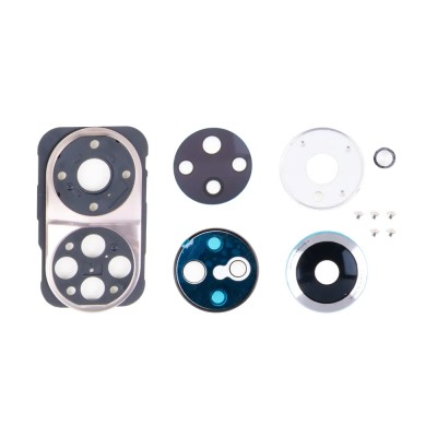 Стекло камеры для Huawei Honor 50/Huawei Honor 50 Pro в сборе с рамкой Серебро