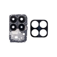 Стекло камеры для Huawei Honor X8a в сборе с рамкой Черный