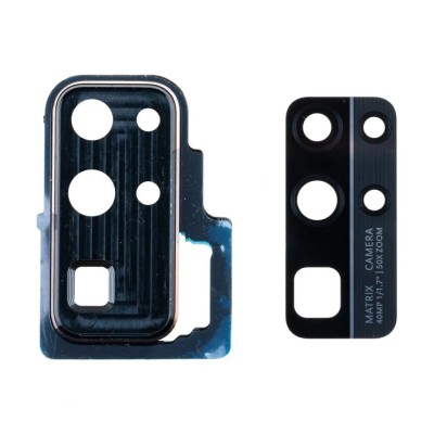 Стекло камеры для Huawei Honor 30 в сборе с рамкой Черный